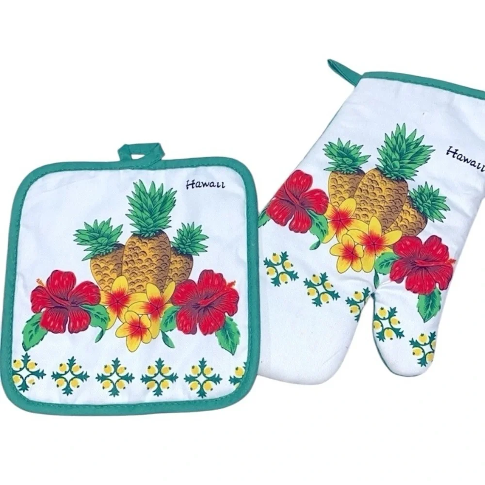 Hawaii potholders kitchen set